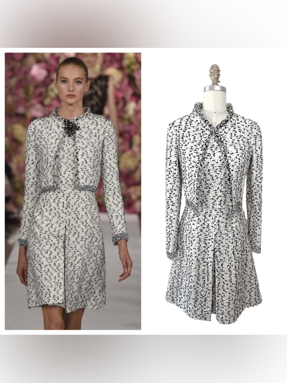 Oscar de la Renta 2015 Runway Tweed Jacket + Dress Set